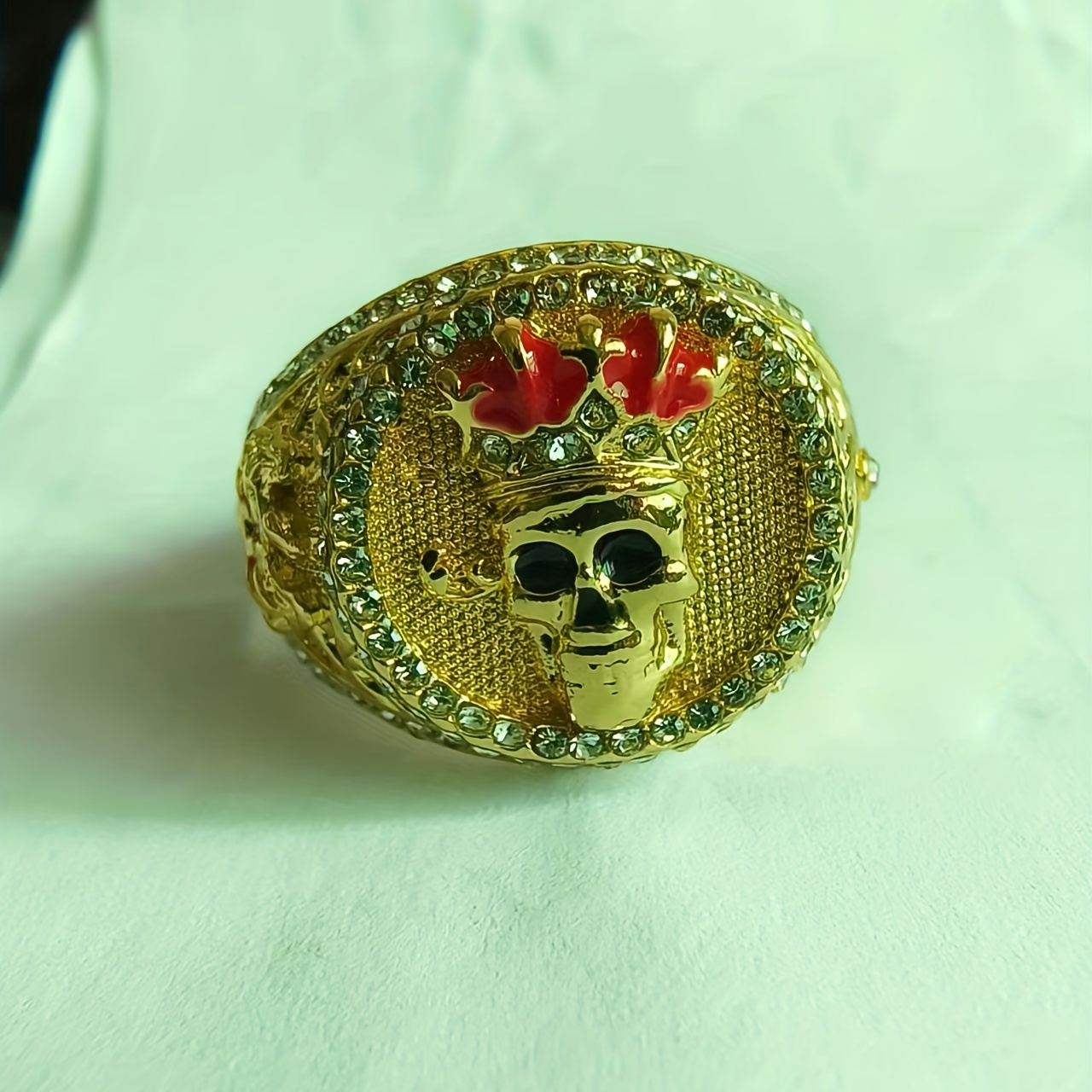 Men's Cross Skull Ring Gothic Biker Punk Cool Jewelry Stainless Steel